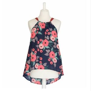 NWOT XS Paper Crown x Rifle Paper trapeze tank